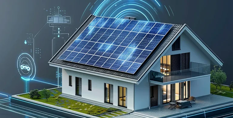 Energooszczędny dom z panelami fotowoltaicznymi i systemem smart home